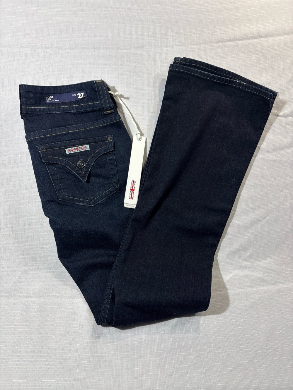 Hudson Dark Blue Signature Bootcut Dark Wash Jeans Women's Size 27x32 NWT USA